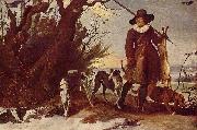 WILDENS, Jan Winterlandschaft mit einem Jager oil painting